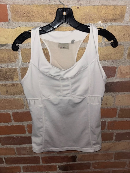 Athleta Tops - Athleta Cream Racerback Performance Tank